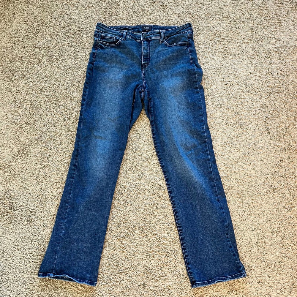 NYDJ Women's Straight Leg Blue Jeans